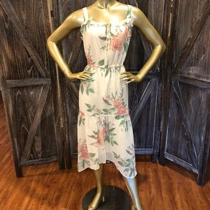 NWOT All Worthy Hunter McGrady Printed Chiffon Hem Dress